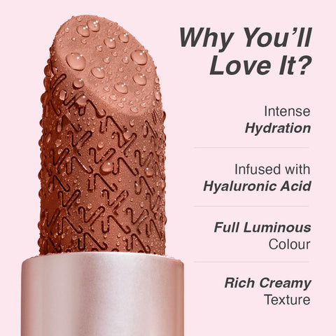 Kay Beauty Hydra Crème Hydrating Full Coverage Lipstick with Hyaluronic Acid (shade - Panache)